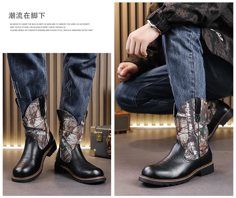 Neue hohe Stiefel für Männer Winter Herren stiefel Größe 38-48 – Detail 17