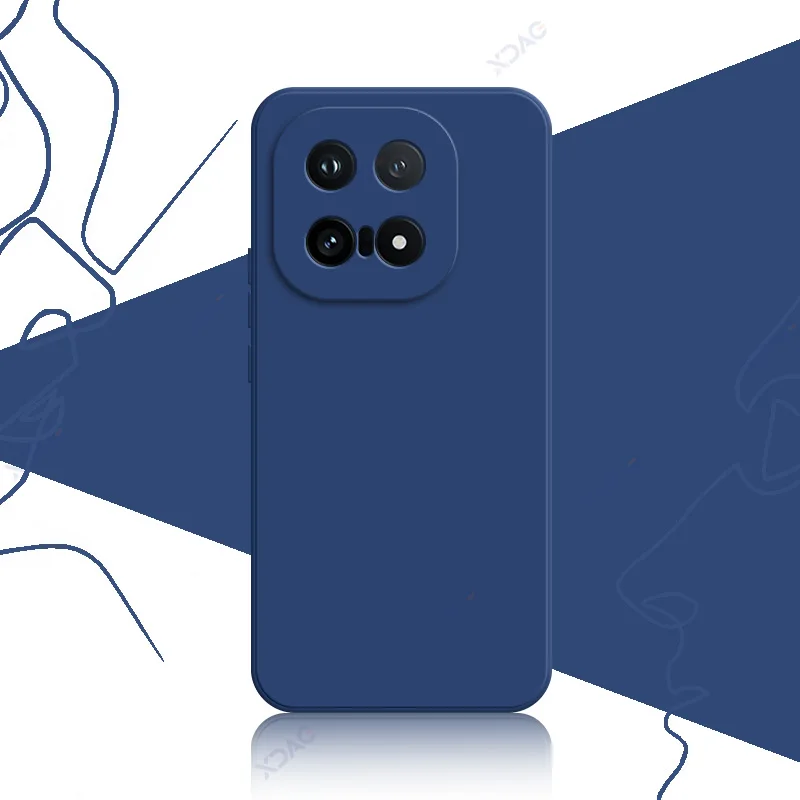 Chic Fashion Cover: Soft Square Liquid Silicone Case with Camera Protection
