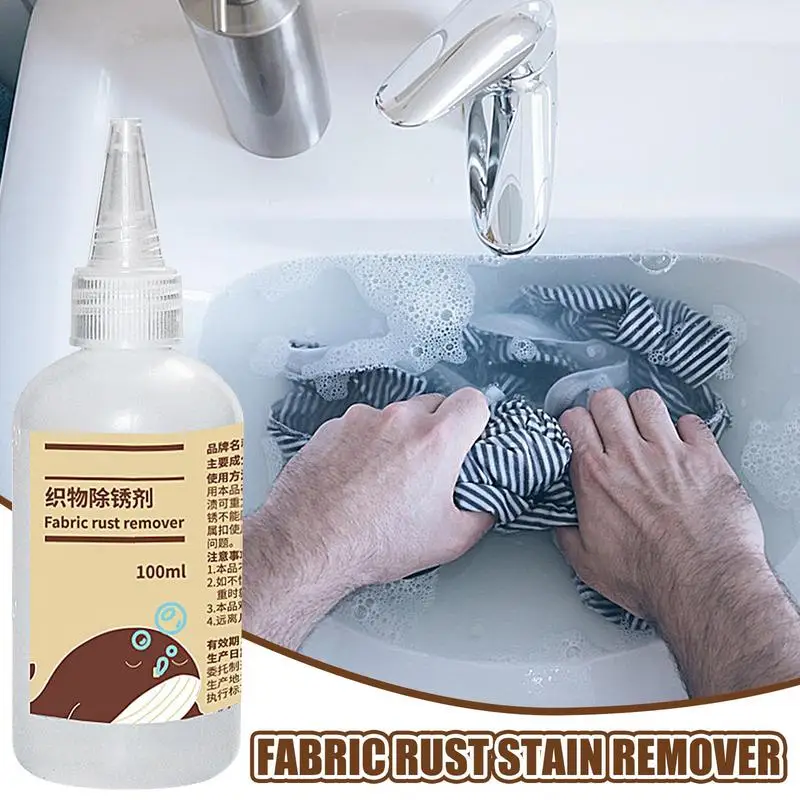 Rust Stain Remover For Clothes 100ml Laundry Stain Remover Clothes Roller Multi-Fabric Cleaner Clothing Cleansing