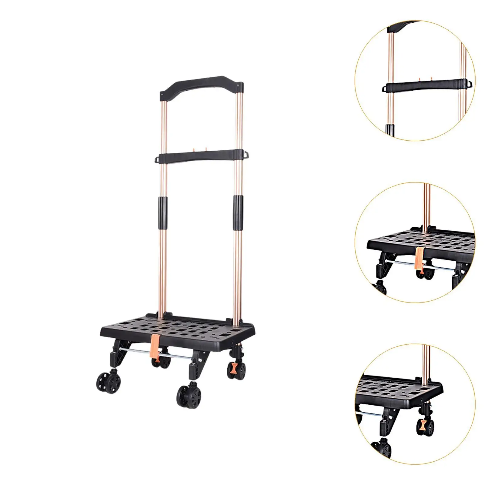 Folding Hand Truck, Heavy Duty Cart for Moving, Solid Utility Cart for Luggage, Personal, Travel, Moving, Office