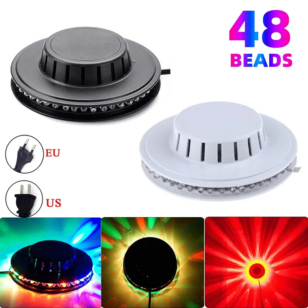 9W 48Led Mini Lampada Da Discoteca Rgb Party Disco Lights Stage Light Retroilluminazione Wall Decor Flash Lights Laser Color Beam Music Lamp