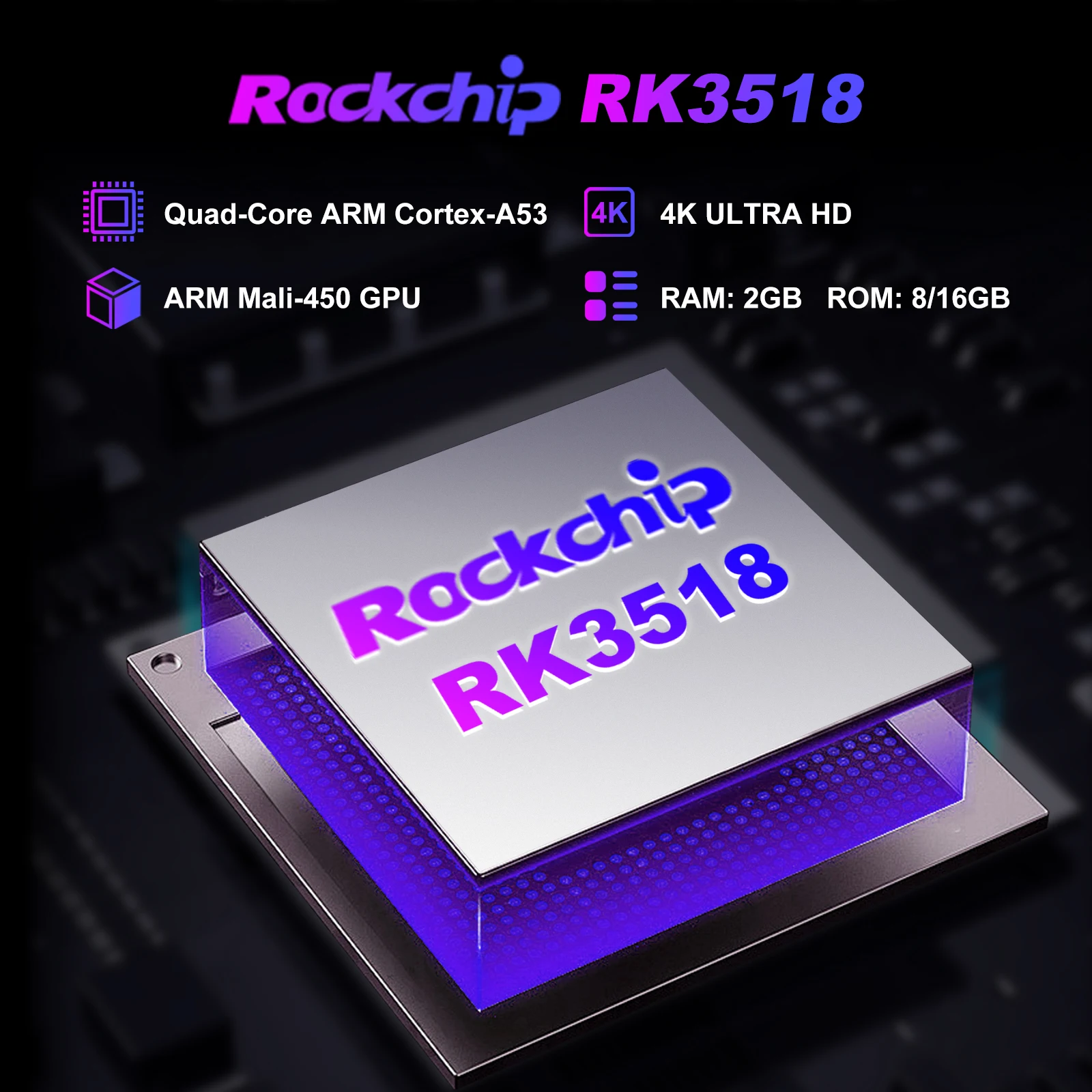H96Max RK3518 4K TV Box Android 14 Quad Core WiFi6 BT5.4 Google Voice Assistant with New Geometric Lens Design Set Top Box - Imagen 4