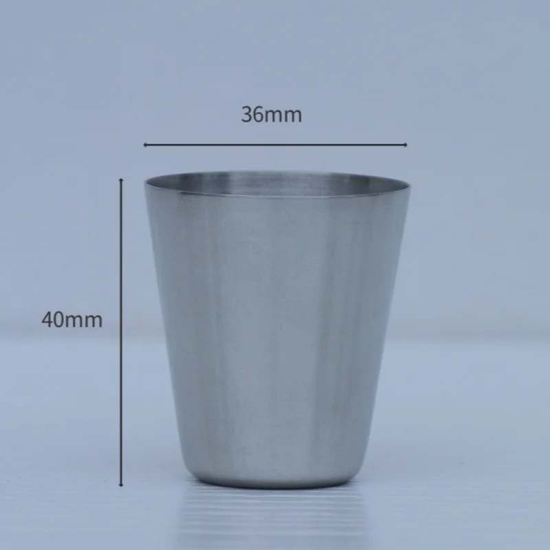 Regalo Per Appassionati Viaggi Set 8 Bicchierini Acciaio Inox 30ml Con Custodia In Pelle - Mini Tazze Da Campeggio, Outdoor, Regalo Tazzine Caffe