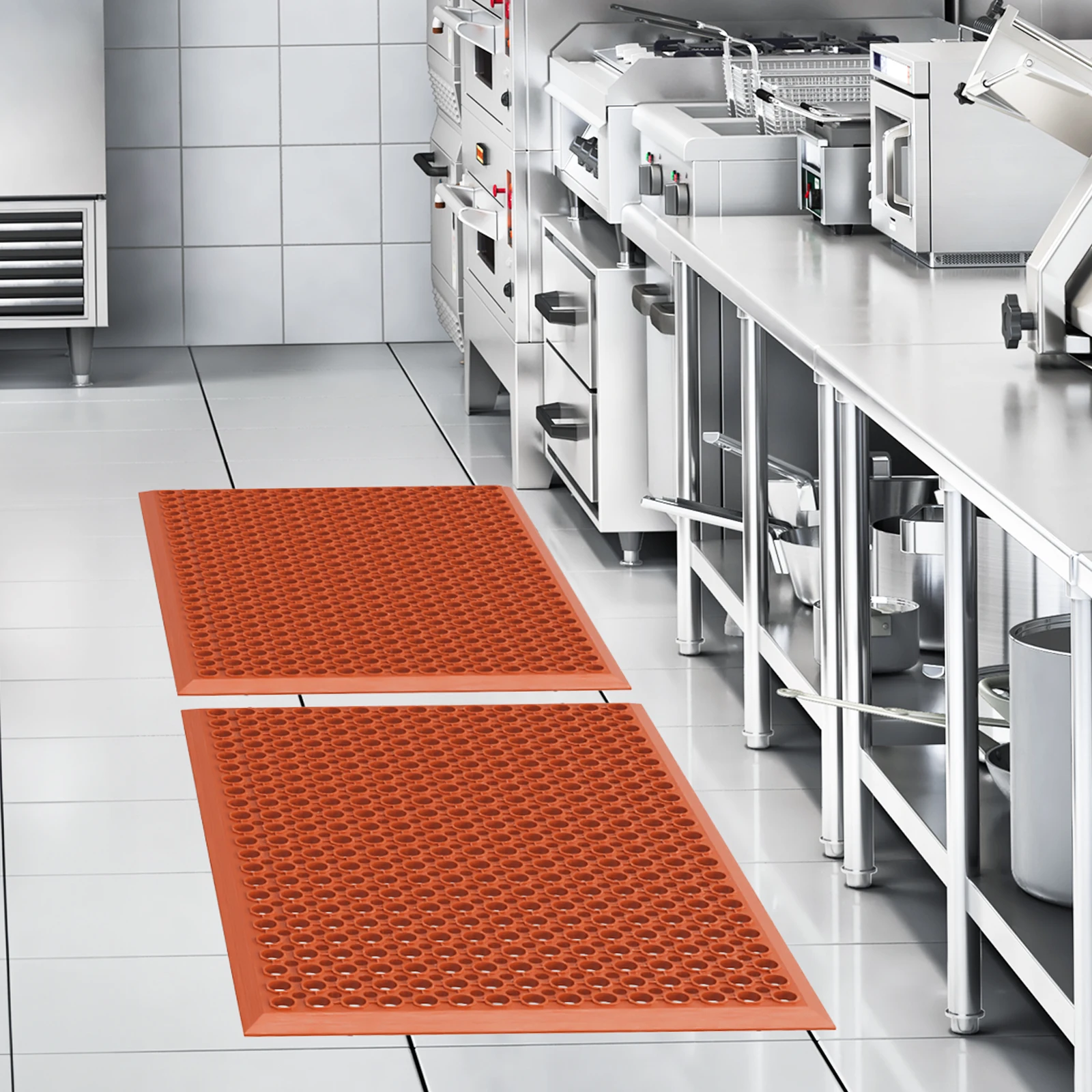 Rubber Red 61*91.4*1.2cm Rubber Floor Mat 3