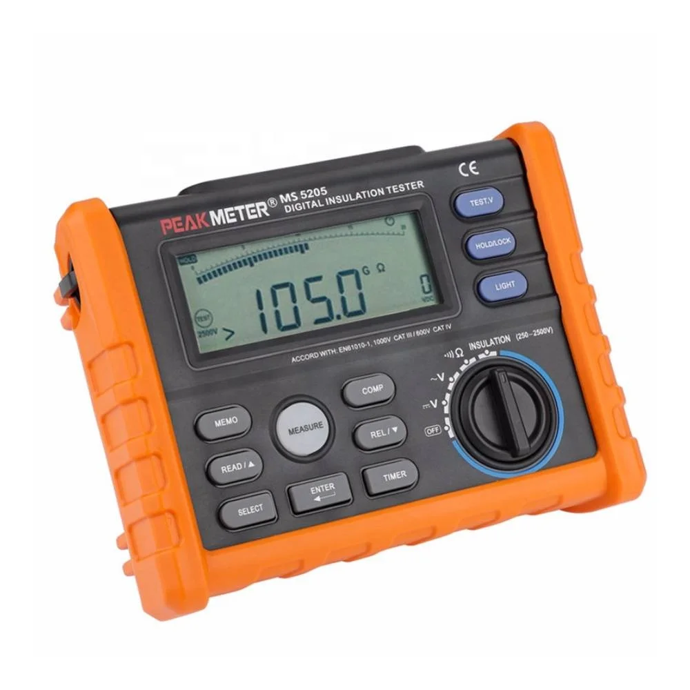 

MS5205 Digital Insulation Tester Electrical Resistance Multimeter Tester 0.01-100 2500V