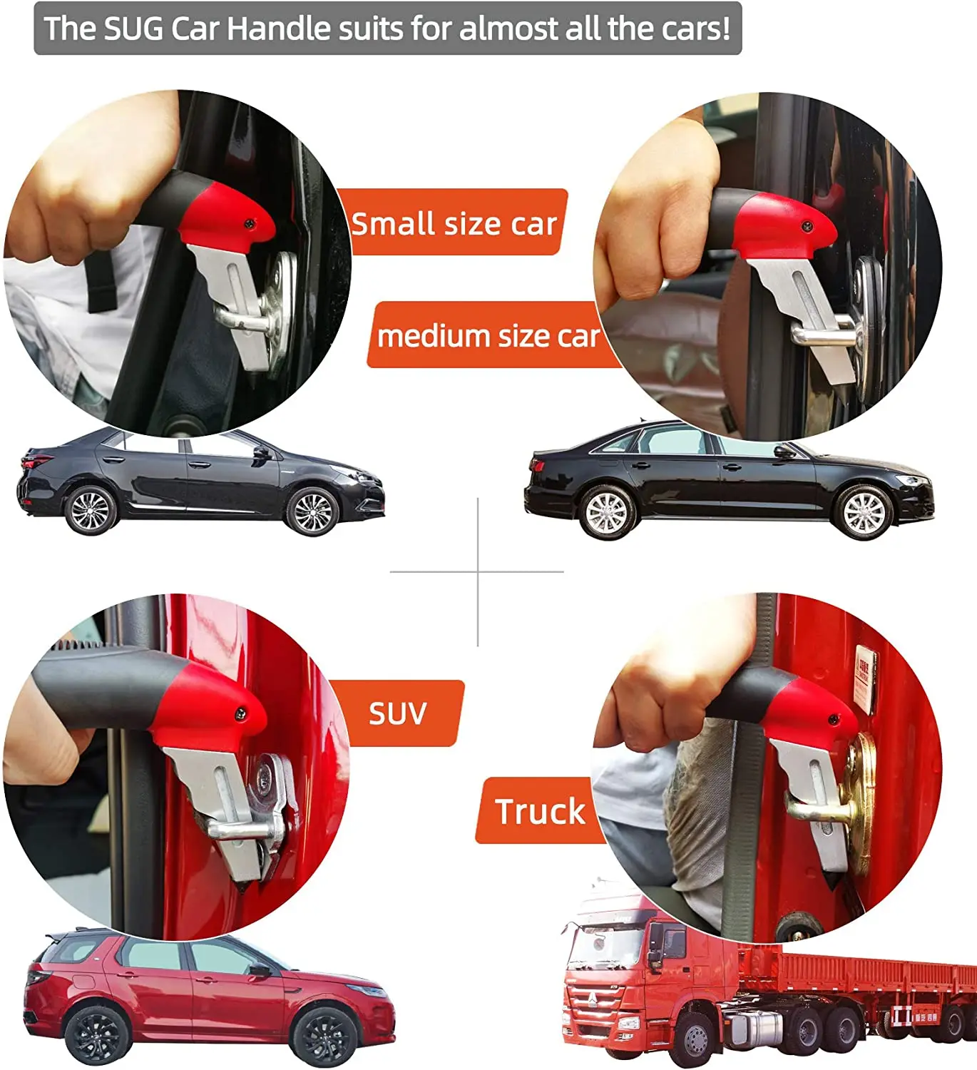 Portable Vehicle Support Handle, 3 in 1 Elderly Car Assist Handle Cane Automotive  Door Assist Handles with Seatbelt Cutter, Window Breaker Standing Mobility  Aid for Car (Red) 