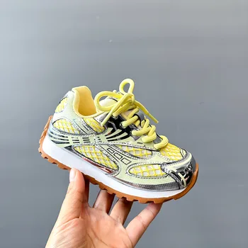 2025 Bambino Bambini Orbit Metallic Running Sneaker Bambini Casual Moda Scarpe da ginnastica Ragazzi Ragazze Sport Walking Scarpe da tennis luminose