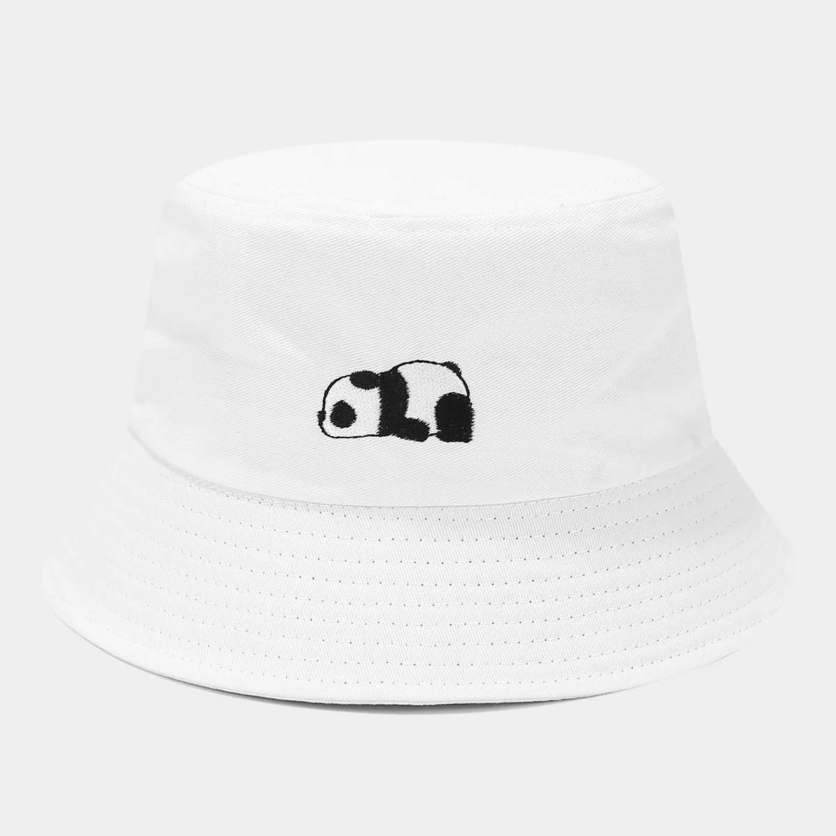Fashion Cartoon Panda Funny Black White Bucket Hat for Men Women Panama Fisherman Caps Summer Cow Print Fishing Bucket Sun Hat
