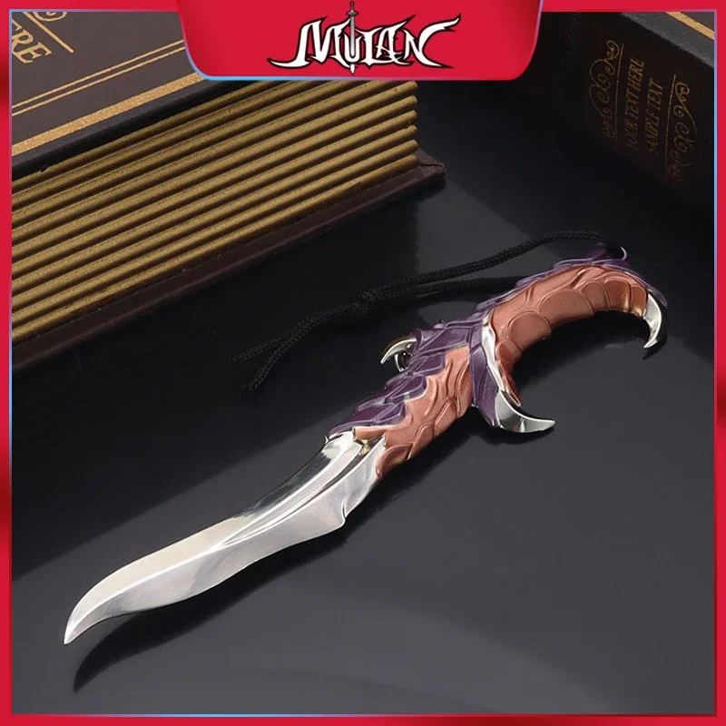 

Valorant Weapon Dragon Flame Knife Portable 18cm Model Holster Alloy Accessory Game Peripherals Kanata Knife Anime Cosplay Toy