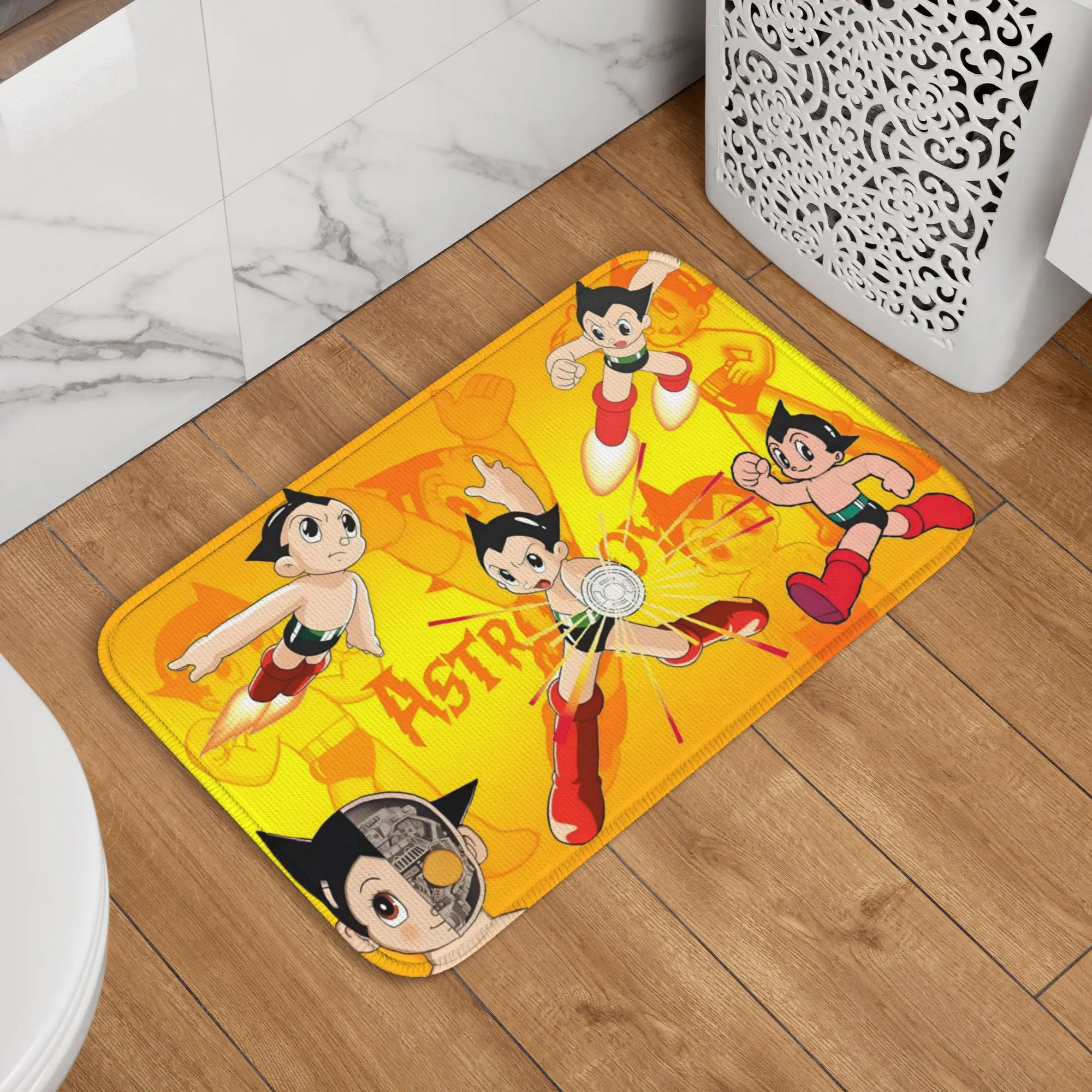 Astroy Boy Rug Custom Japan Manga Astro Boy Doormat Anti-Slip Bath Kitchen Mat Toilet ...