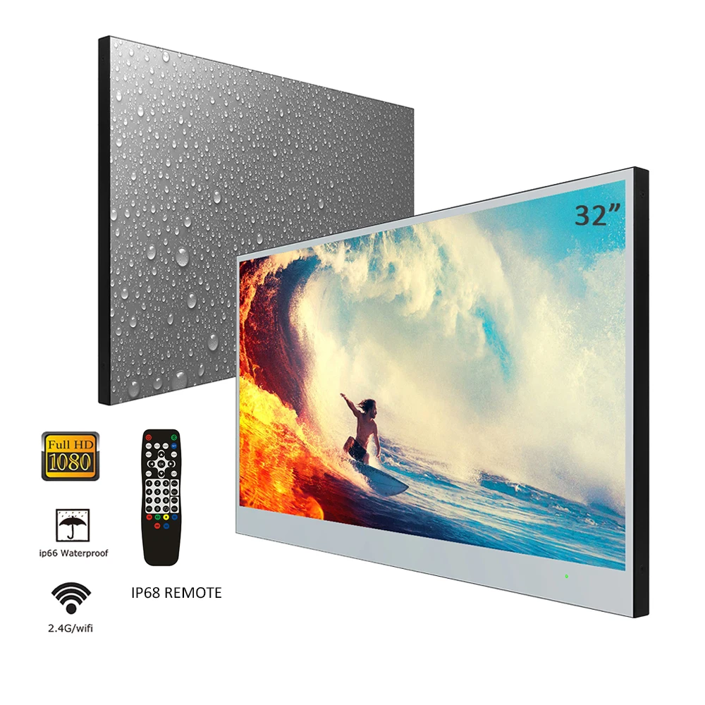 Téléviseur miroir intelligent Android Souria 32 pouces, étanche, version 9.0, tuner DVB-T, T2, C DTV, téléviseur pour salle de bain, en promotion, expédition depuis l'Europe 1 Téléviseur miroir intelligent Android Souria 32 pouces, étanche, version 9.0, tuner DVB-T, T2, C DTV, téléviseur pour salle de bain, en promotion, expédition depuis l'Europe 1