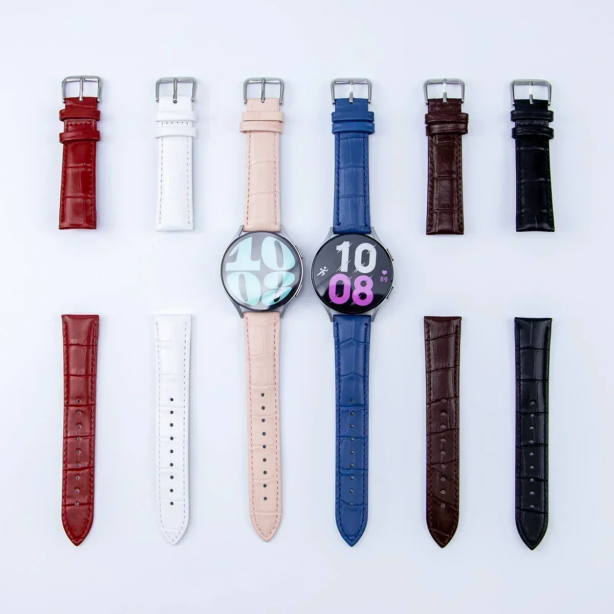Premium Genuine Leather Watch Band with Steel Pin Buckle - High-Quality Wrist Strap Bracelet