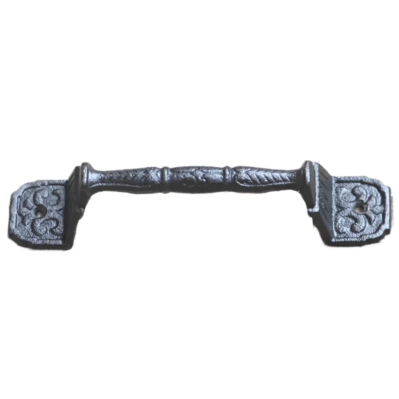Rustic Cast Iron Retro Door Handles for Wooden Doors
