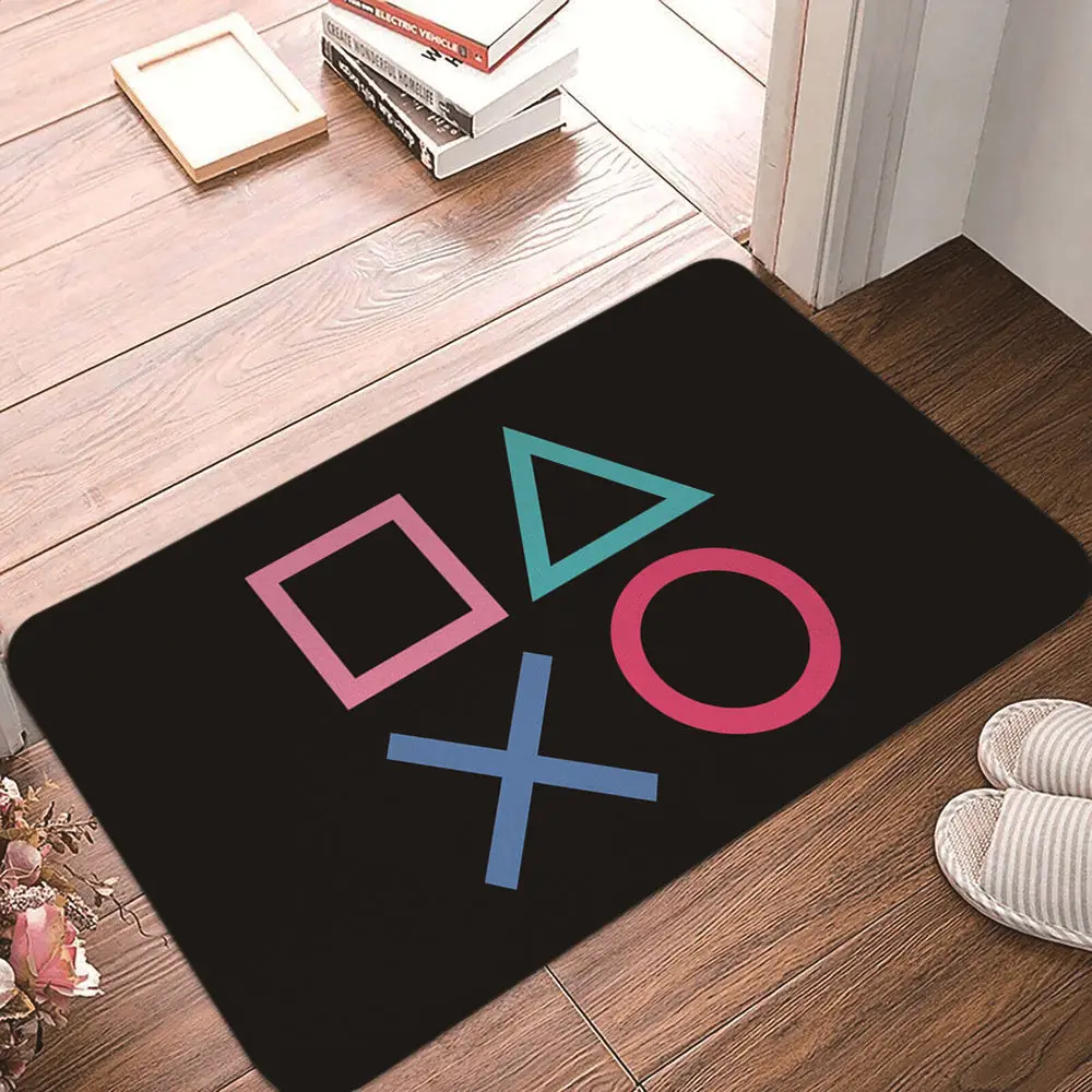 Alfombra Grande Con Diseño De Mandos De Videojuego - Tamaño 140x200 Cm, Antideslizante, Para Sala O Dormitorio