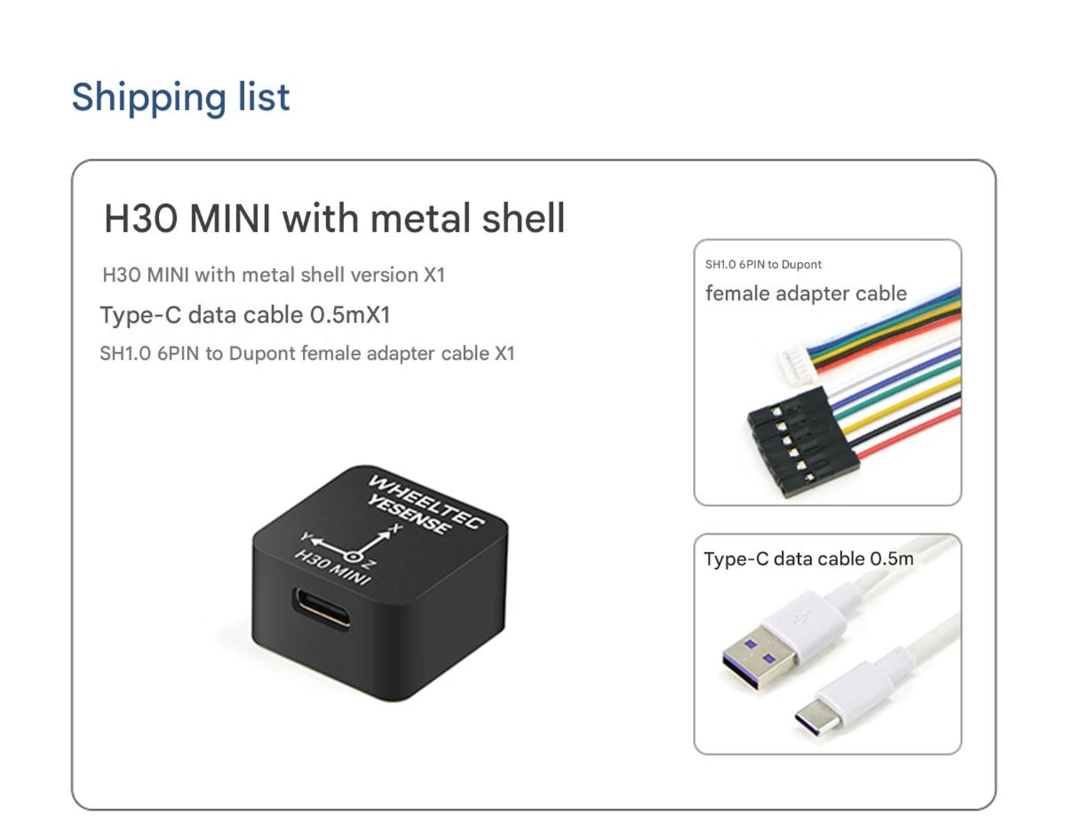WHEELTEC H30 Series ROS High Precision IMU Inertial Navigation Module