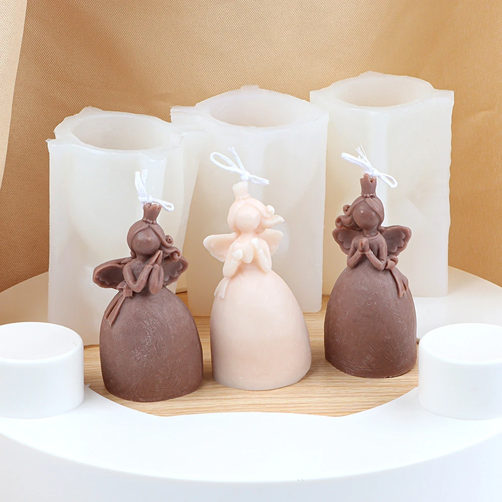 New 3d Winged Princess Candle Molds Diy Handmade Soap Polymer Clay