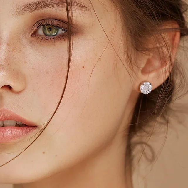 10mm Moissanite Star Cluster Stud Earrings – 925 Sterling Silver, Certified