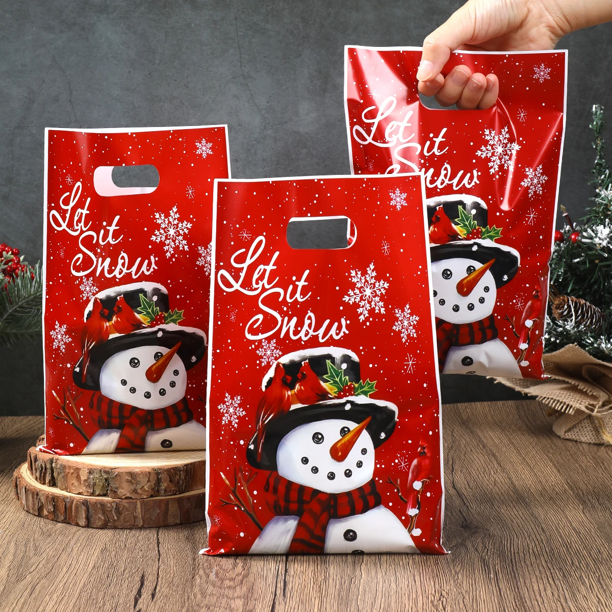 Christmas Snowman Gift Handbag Merry Christmas Decoration for Home 2025 Navidad Natal S... - SKU CSGH1842 - UGI Packaging