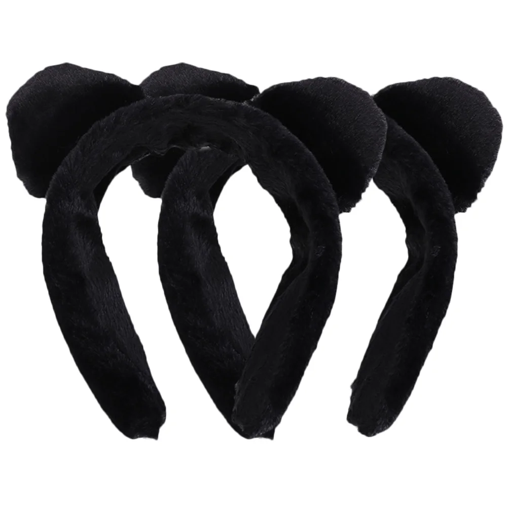 

2pcs Plush Cat Ear Hair Hoops Face Washing Headband Women Lovely Hairband