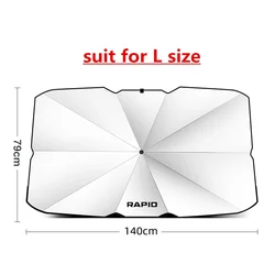 Enhanced Car Windshield Sunshade for Vehicle Interior Protection (For Rapid)