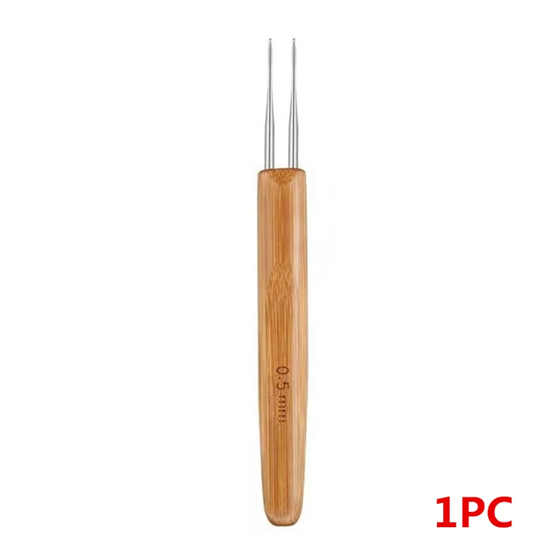 Wooden Handle Crochet Hook for Dreadlocks - Precision Needles, Available in Two Sizes
