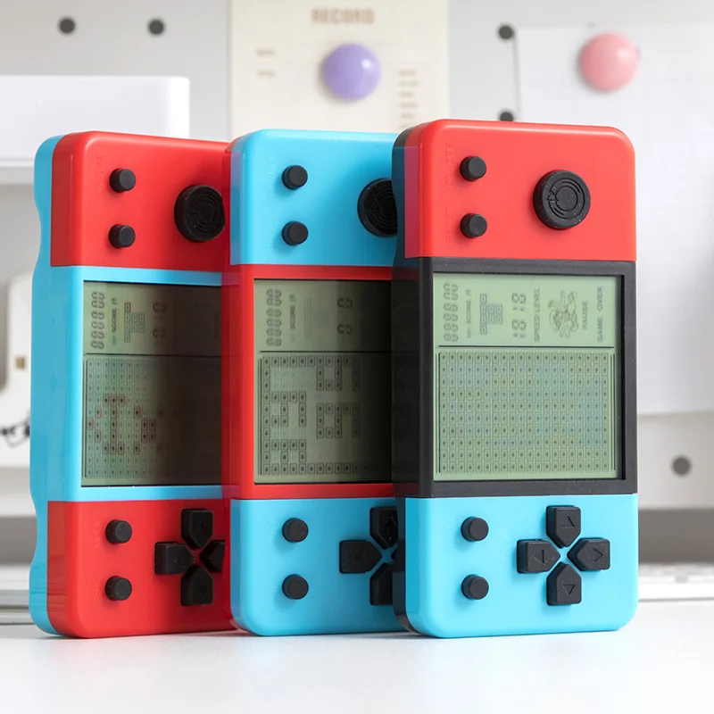 Vintage Tetris Handheld Game Console - Classic Electronic Pocket Toy