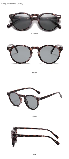 SO&EI Retro Runde Polarisierte Sonnenbrille Frauen Mode Nieten Dekoration Shades UV400 Männer Punk Dunkelgrün Sonnenbrille_voghion.com