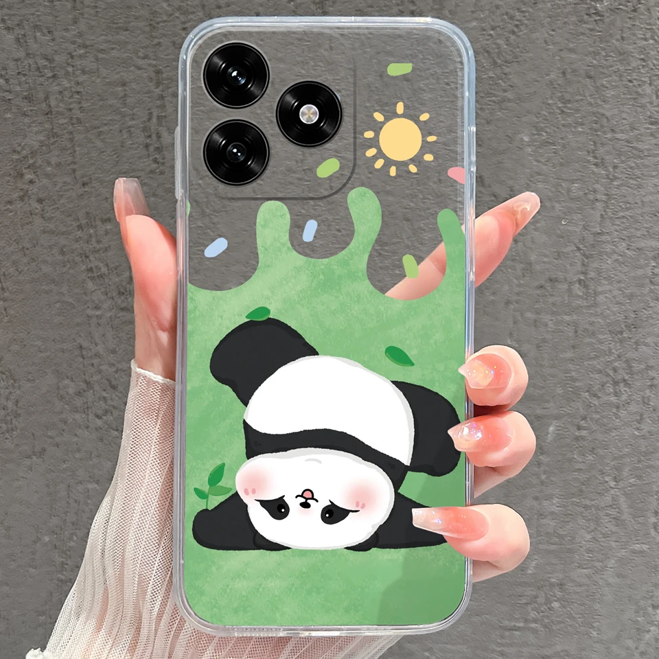 Sunset Rabbit Cat Luxury Anti-Slip Transparent Phone Case