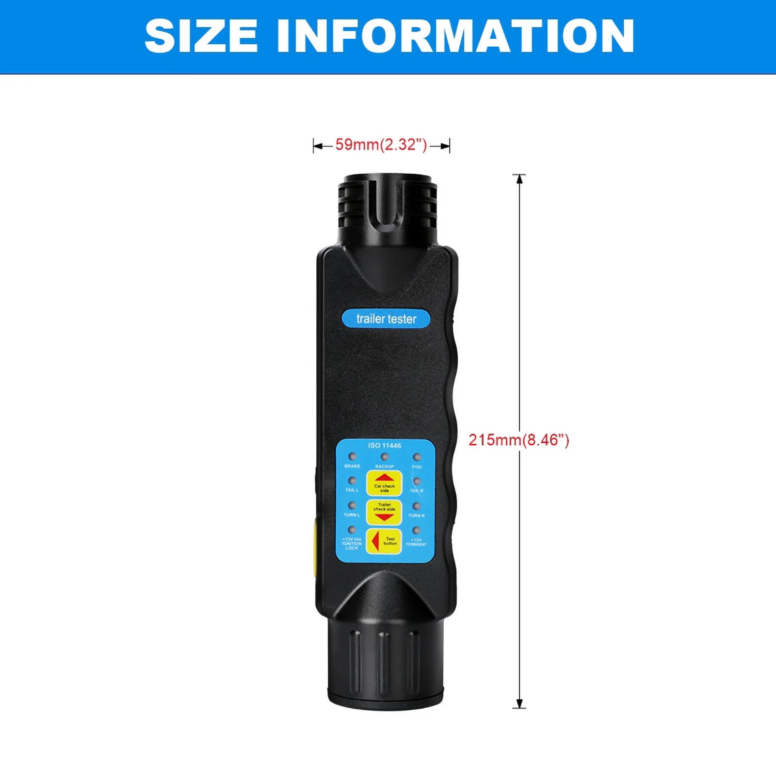 13 Pin Caravan Towing Tow Bar Light Wiring Tester 12V Trailer Socket Tester Towbar Plug Socket Diagnostic Tools Accessories