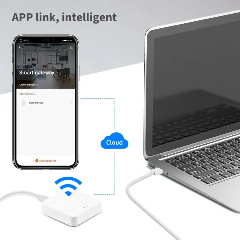 Tuya Smart Gateway WiFi BLE Wireless Hub Tuya Smart Life App Voice Control Alexa Google Home