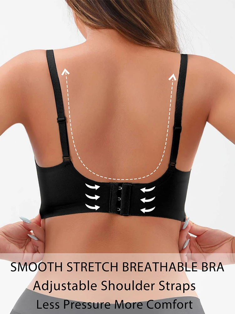 1pcs S-XL Seamless Female Underwear Jelly Gel Lady Bra Wireless Anti-sagging Bras Female Bralette Padded Comfortable Lingerie 2