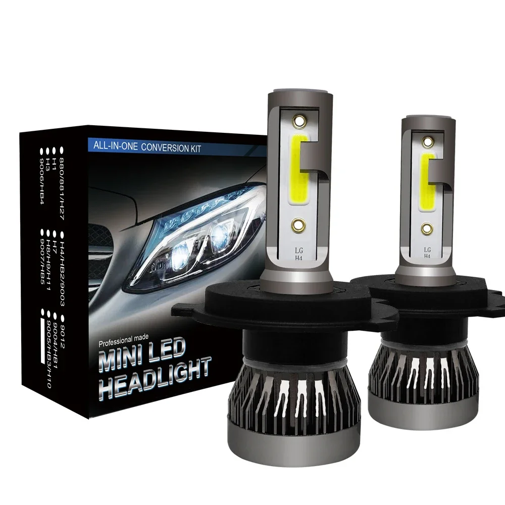 2PCS 조명 자동 H7 LED H4 전구 H3 H8 H9 H11 9005 9006 9012 ..