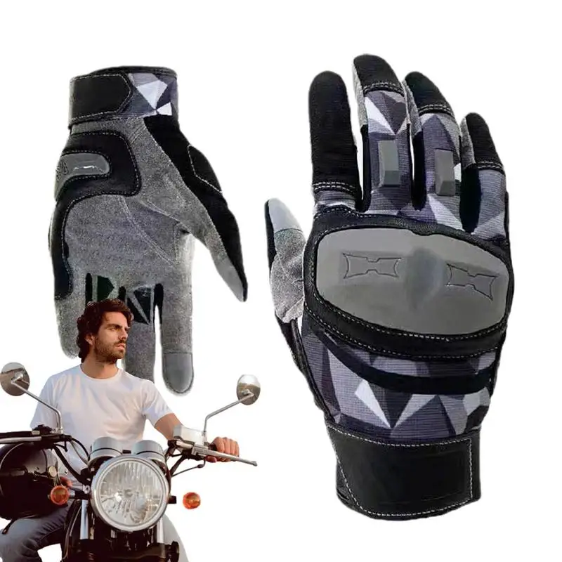 

Leather Motorcycle Gloves Men CE Certification Motorbike Riding Touch Screen Motocross Moto Racing Biker Glove Non-Slip Gloves