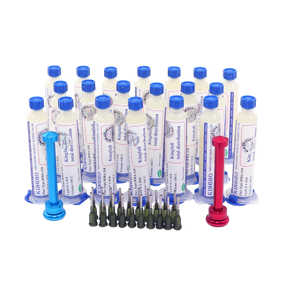 10pcs/20pcs KINGBO 오리지널 RMA-218 무 세척 BGA Reballing 솔더 볼 수리 솔더 납땜 고품질 플럭스 페이스트 10cc