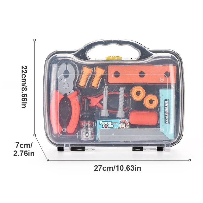 Kids Toolbox Kits Simulated Repair Tool Set Pretend Play House Toy Set with Toy Screwdriver for Kids Christmas Party Montessori