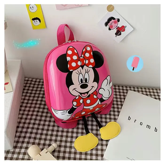 Disney cartoon Mickey mouse Minnie Children's  egg shell school bag kindergarten Mickey Mouse minnie cute backpack 5