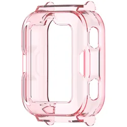 Children's Soft TPU Durable Watch Case Cover - Hollow Design for Enhanced Protection and Style (4 clear pink)