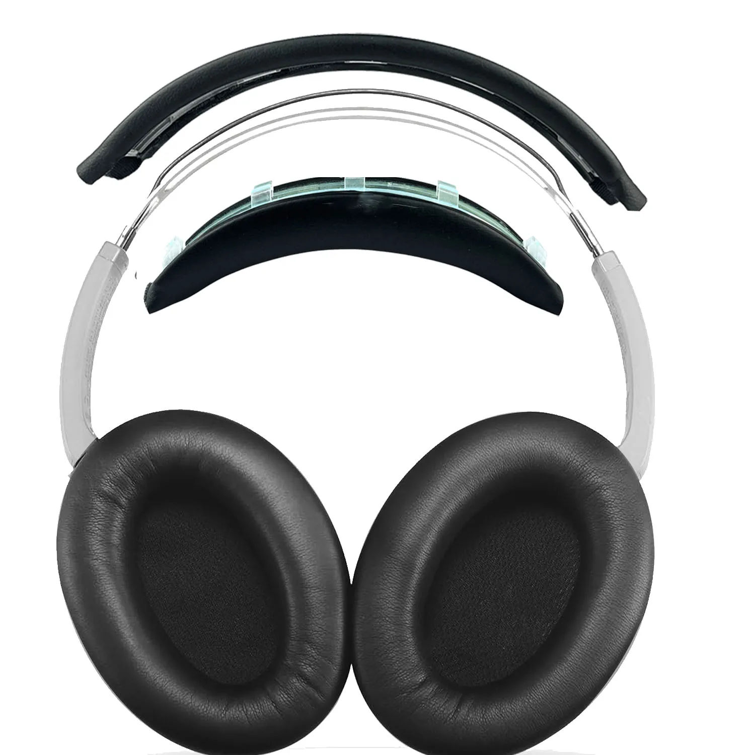 Snap On Headband & Earpads for Bose QuietComfort 15(QC15)/ QuietComfort 2 (QC2) Headphone Replacement Headstrap Ear Pad Cushion