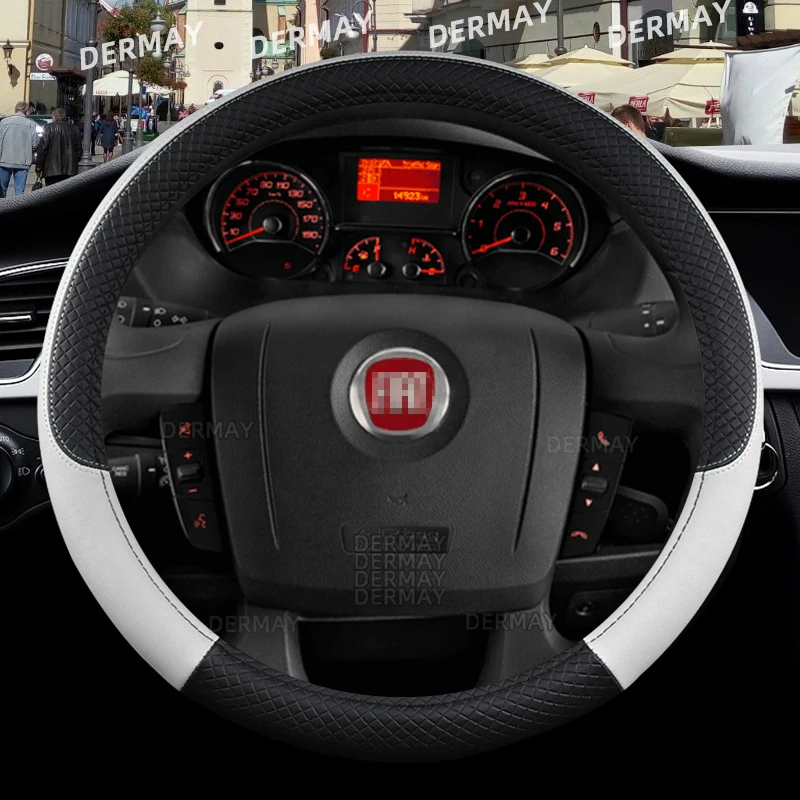 Steering Wheel Cover For Fiat Ducato Car PU Leather