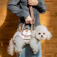Dog bag out portable breathable multi-functional traction backpack Easy to Clean Backpack Breathable Adjustable cat bag petstrap 2