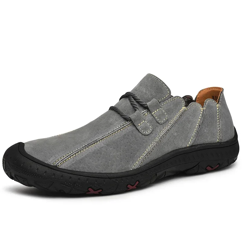New Men's Flat Casual Shoes Handmade Genuine Leather Men's Shoes Comfortable Loafers Breathable Moccasins Outdoor Men Sneakers men shoes man casual shoe genuine leather breathable non slip 2024 masculino outdoor lace up handmade sneakers men