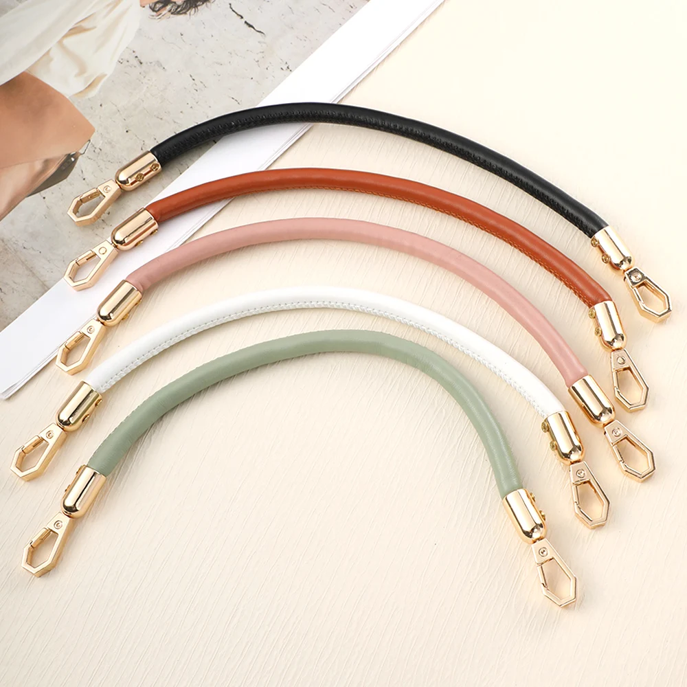 30/40/60cm Soft Leather Shoulder Bag Strap Short Bag Handles DIY Replacement Purse Belt Handbag Strap Solid Bag Accessories New