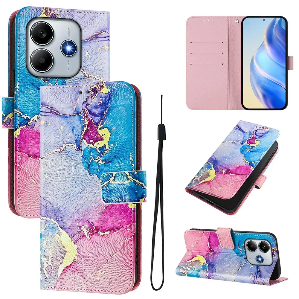 Leather Flip Wallet Phone Case with Card Slot Holder - Elegant Design and Durable Back Cover