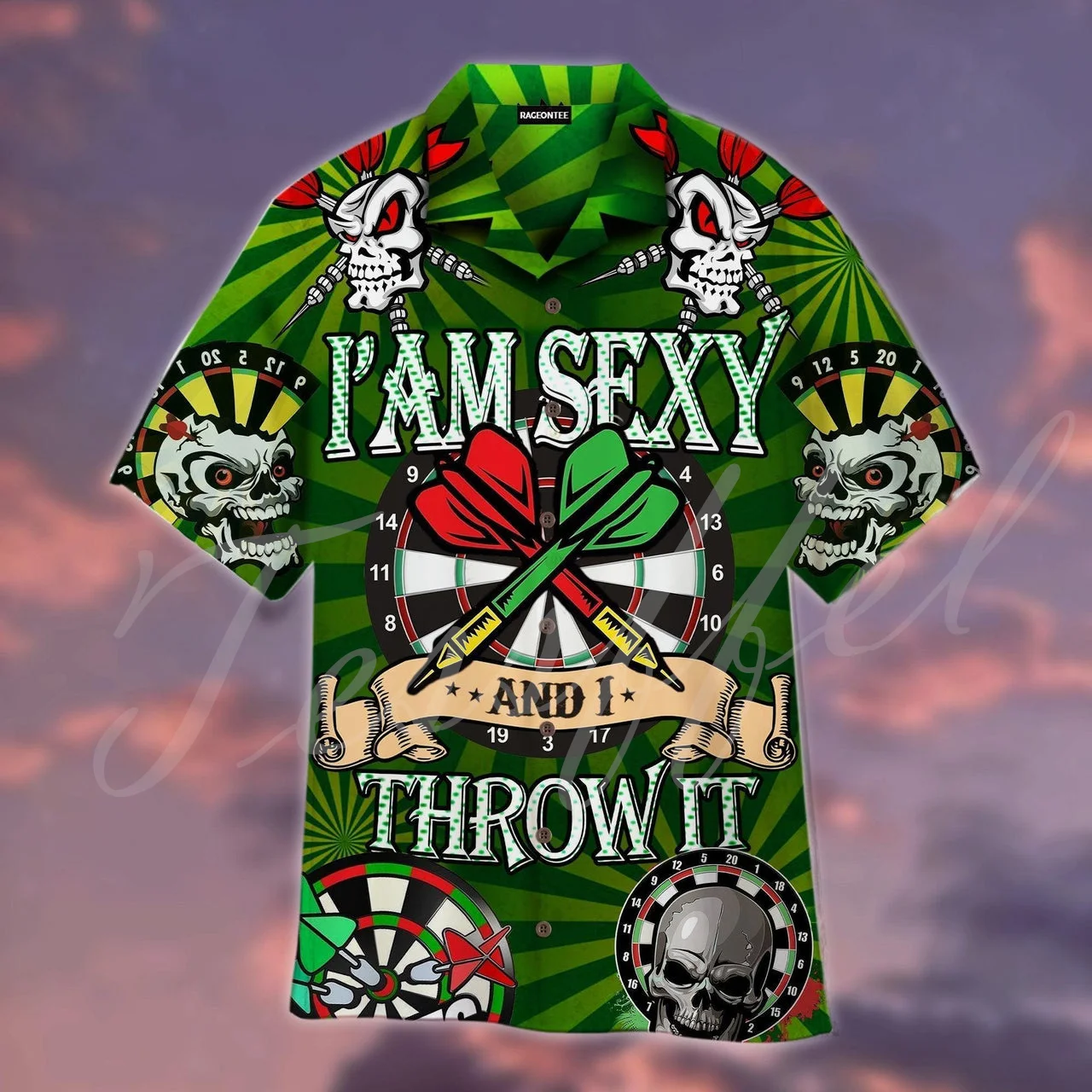 Tessffel NewFashion Sports Darts Beer Club Games Retro Tattoo Harajuku Casual Streetwear 3DPrint Summer Beach Hawaiian Shirts A1