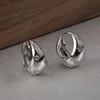 Boucles d'oreilles créoles vintage CZ pour femme, tendance, épaisses, rondes, pendantes, bijoux quotidiens scintillants, cadeau pour elle