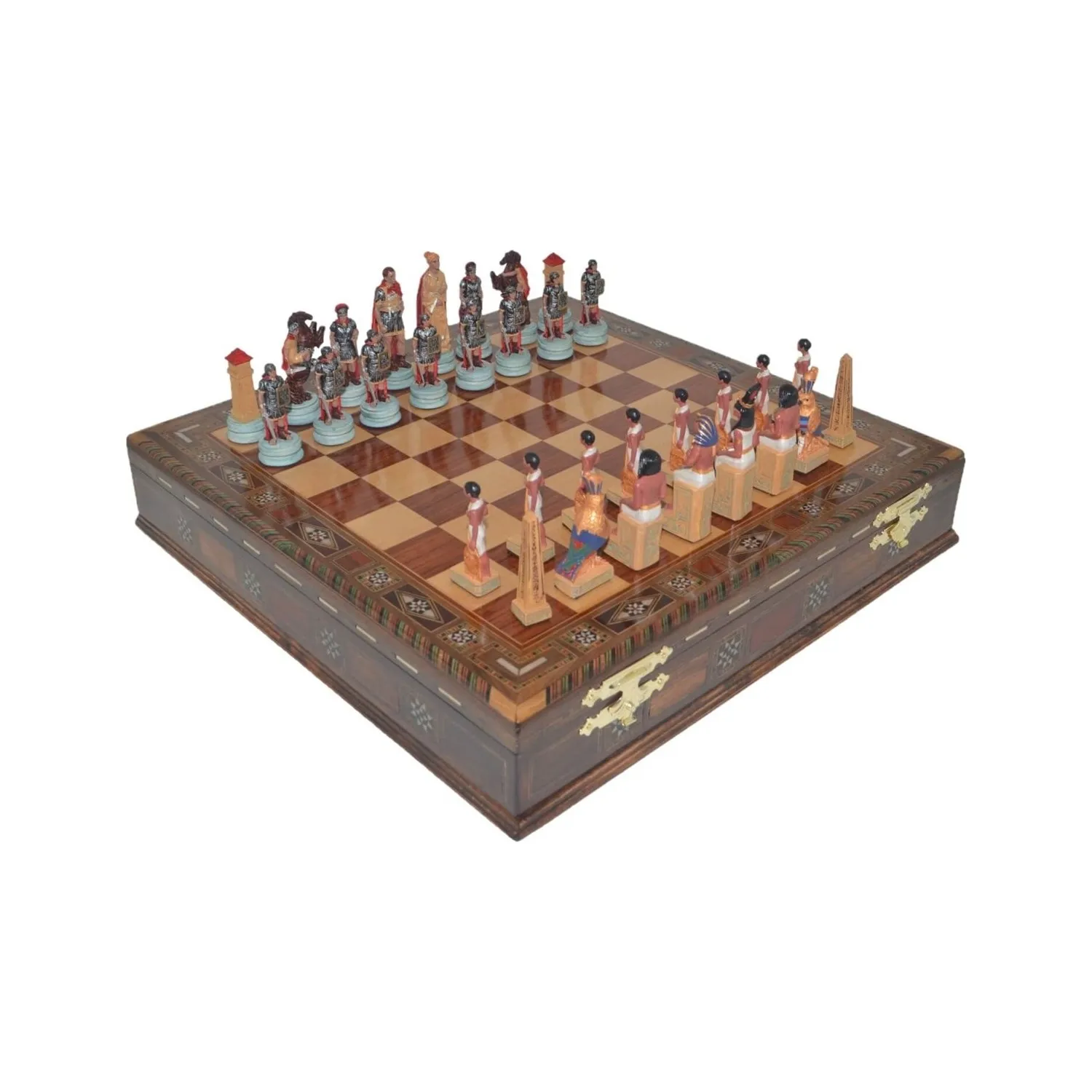 

Gift Home Gifthome Chess set/Set; Big Corn Roman Rose Solid Wood Crated Walnut Chess Board Delightful Quality