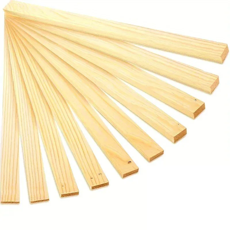 Guides de rouleaux à pâtisserie en bois pour l'artisanat d'argile de poterie et de poterie, bandes d'épaisseur d'argile polymère non chargées de 10 pièces avec 5 tailles 1