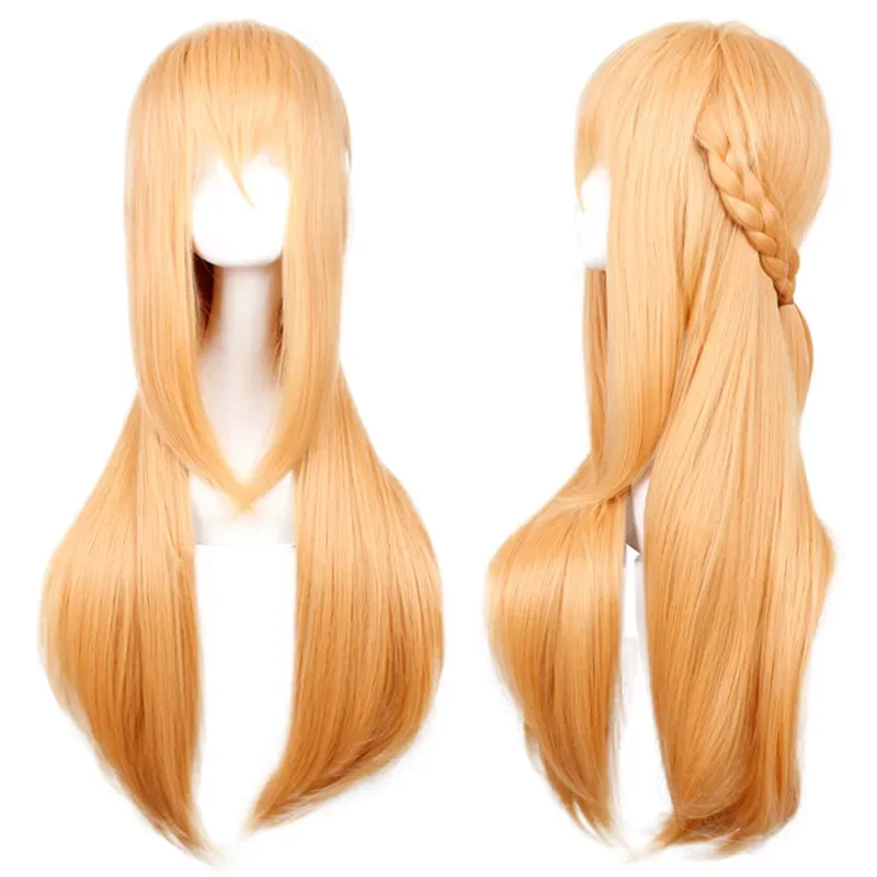 

Anime Sword Art Online Yuuki Asuna Long wig Cosplay Costume SAO Yuki Asuna Women Synthetic Hair