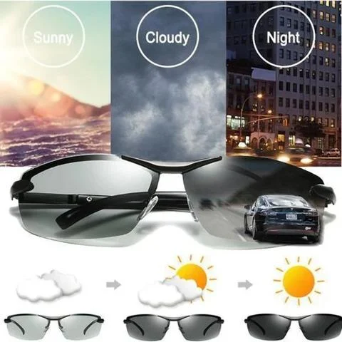 

Seasellbuy Smart Polarized Sunglasses Photochromic Sunglasses Men Polarized Glasses Change Color Sun Glasses Day Night Vision