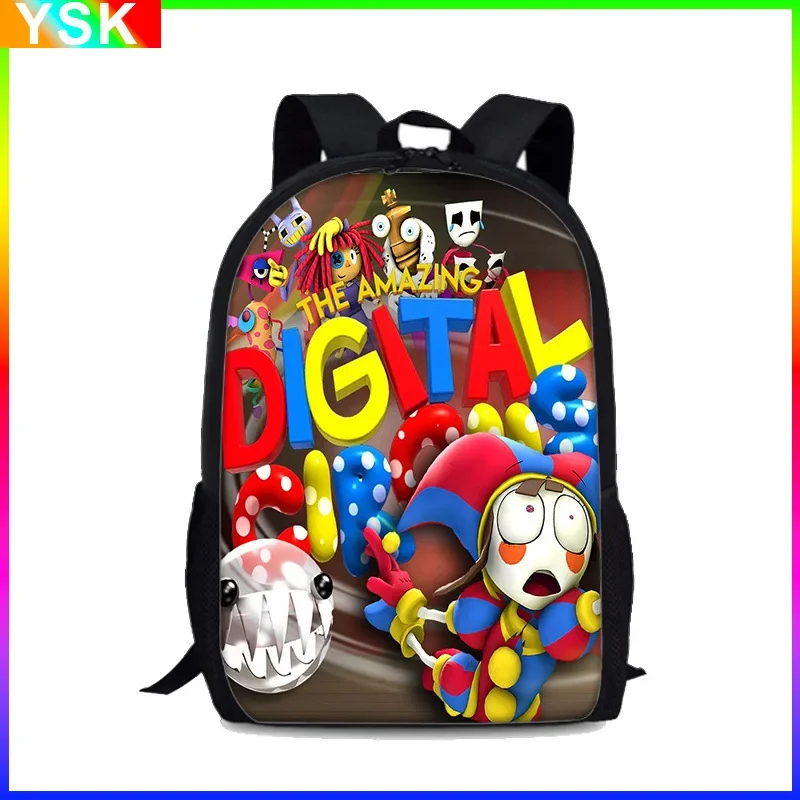 

THE AMAZING DIGITAL CIRCUS Surprising Digital Boys and Girls Backpack Lightening Zipper Shoulders Kawaii Cosplay Mochila